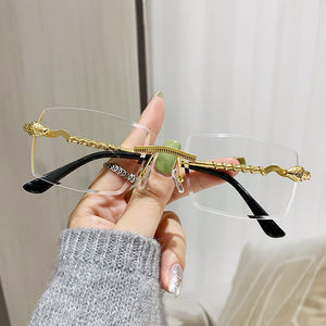 European And American Frameless Polygon Glasses