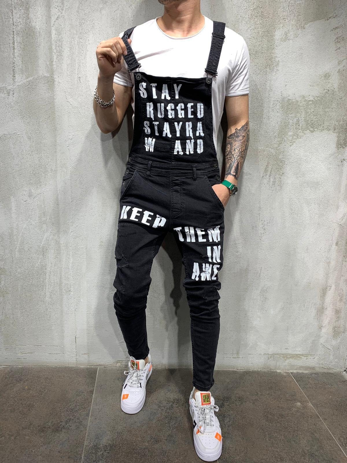 Men's Slim-fit Slimming Suspender Pants
