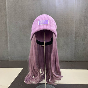 Autumn And Winter Curly Hair Knitted Hat Wig