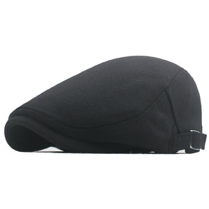 Men's Classic Flat Top Adjustable Newsboy Cap British Style Retro Beret Autumn And Winter Advance Hats Foreign Trade Hat