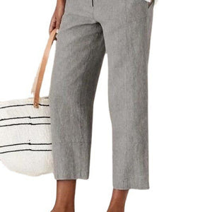 Thin Cotton And Linen Solid Color High Waist Harem Pants