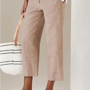 Thin Cotton And Linen Solid Color High Waist Harem Pants