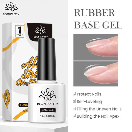 10ml Rubber Thick Base Top Reinforcement Gel Transparent Nail Prep Soak Off UV LED
