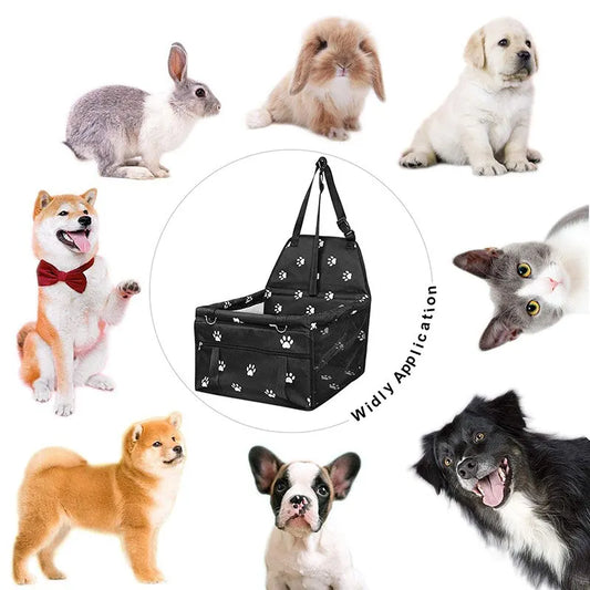 Stable, Foldable Pet Dog Car Booster Seat Pet Mesh Puppy Safety Belt