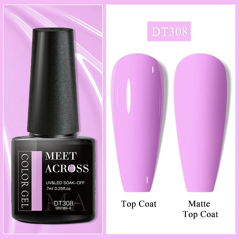7ml Red Gel Nail Polish Crystal Semi Permanent Soak Off UV Gel