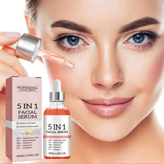 Hyaluronic 5 In 1 Face Serum Acid Moisturizing Whitening Anti Wrinkle Aging