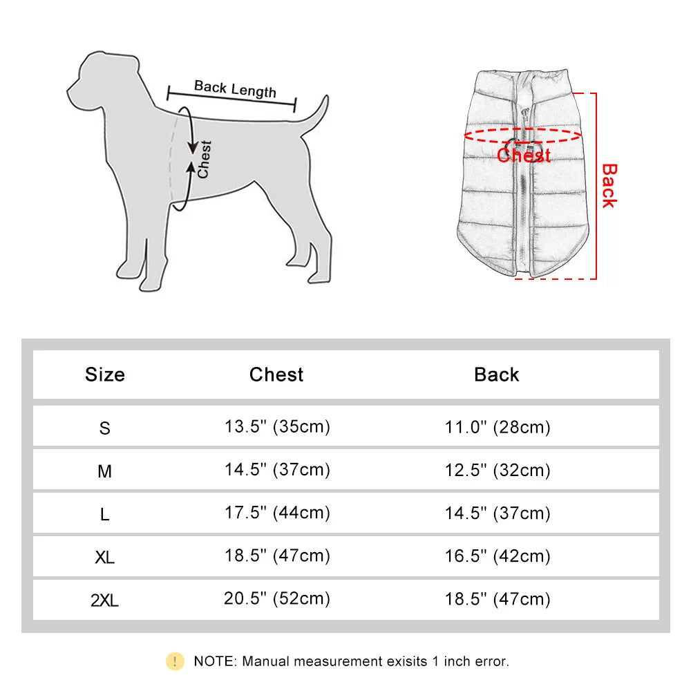 Puppy Winter Dog Jacket Vest Warm Pet Coat