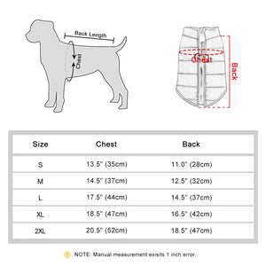 Puppy Winter Dog Jacket Vest Warm Pet Coat