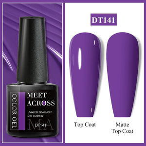 7ml Red Gel Nail Polish Crystal Semi Permanent Soak Off UV Gel