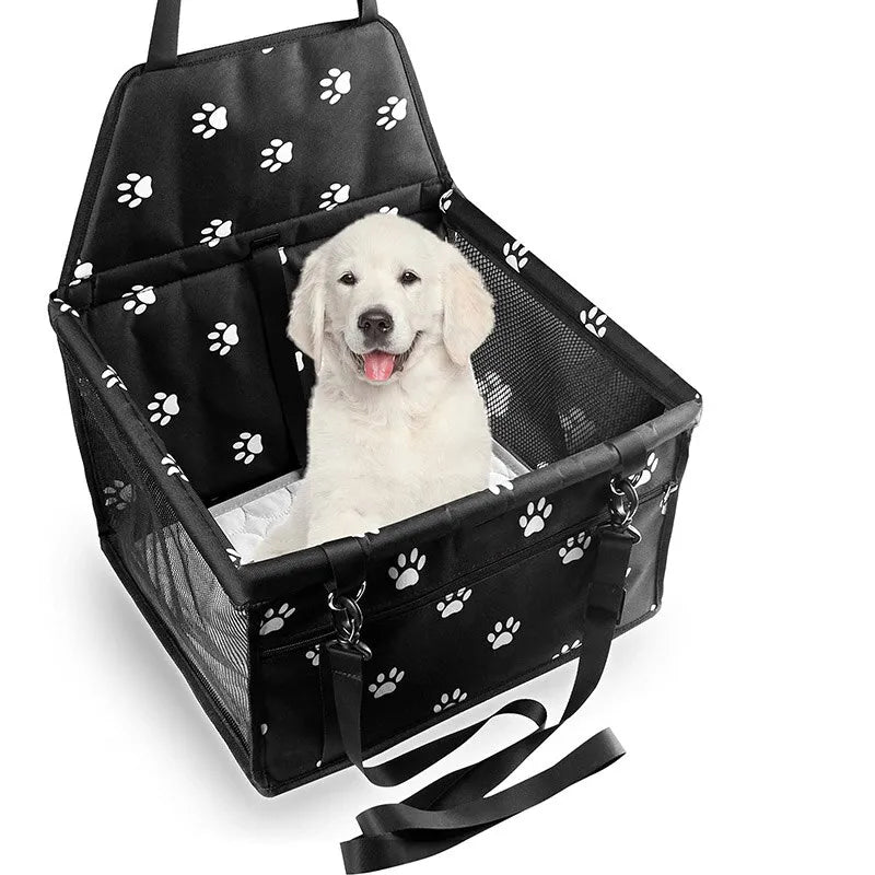 Stable, Foldable Pet Dog Car Booster Seat Pet Mesh Puppy Safety Belt
