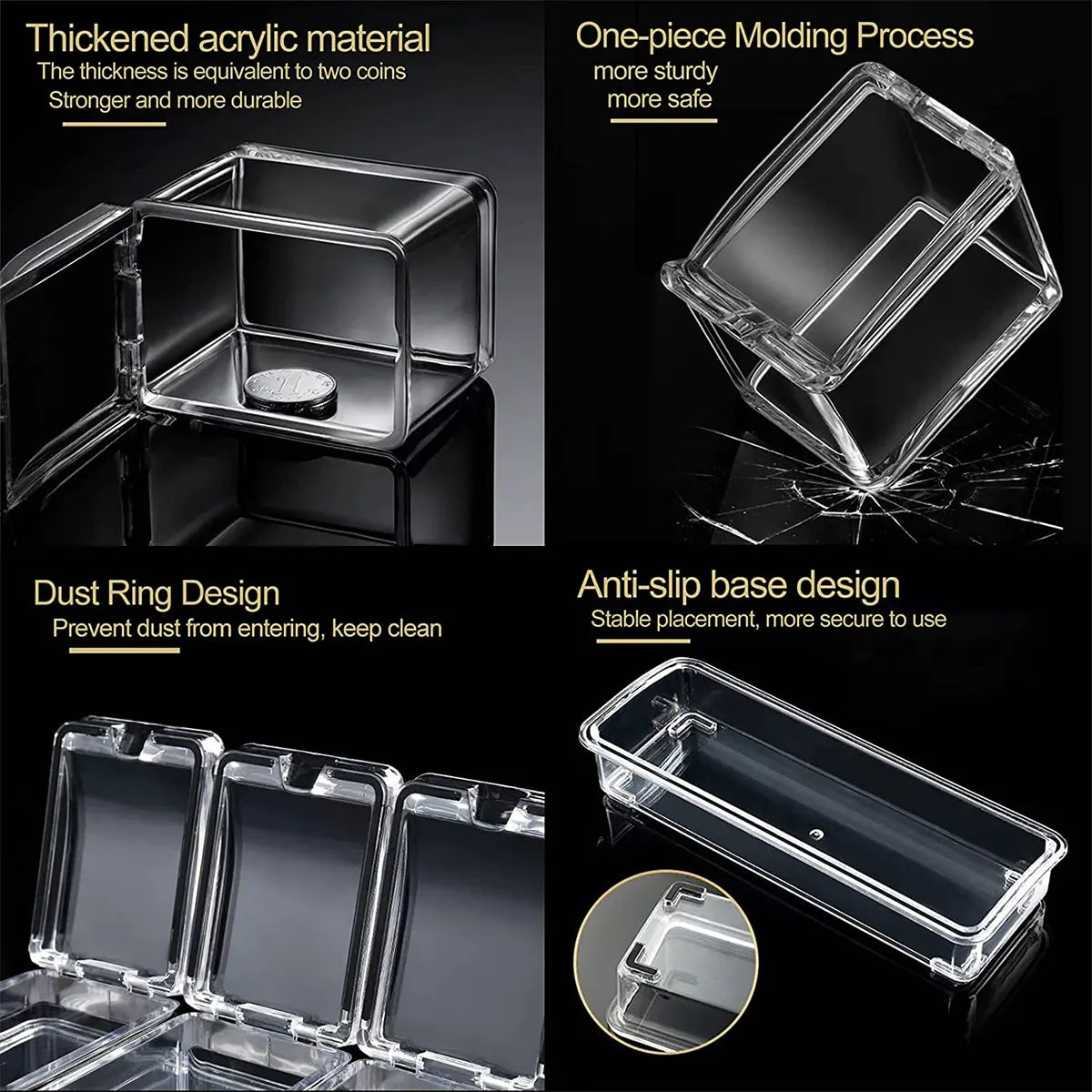 Transparent Seasoning Storage Box Organizer