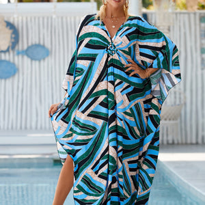 European And American Women's Seaside Vacation Robe Beach Dress Long Skirt