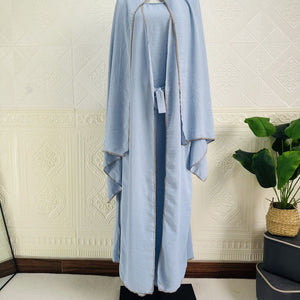 Dubai Turkey Cardigan With Inner Wear Dress
