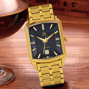 Men's Square Waterproof Quartz Watch