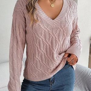 Women's Fashion Casual Solid Color Twist Long Sleeve Turtleneck Sweater