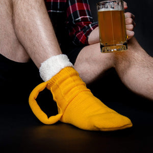 3D Beer Mug Socks Creative Knitted Yellow Room Socks