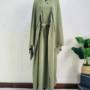 Dubai Turkey Cardigan With Inner Wear Dress