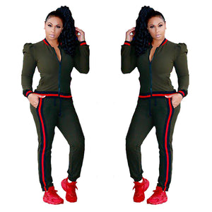 Women's Lantern Sleeve Sports Leisure Suit