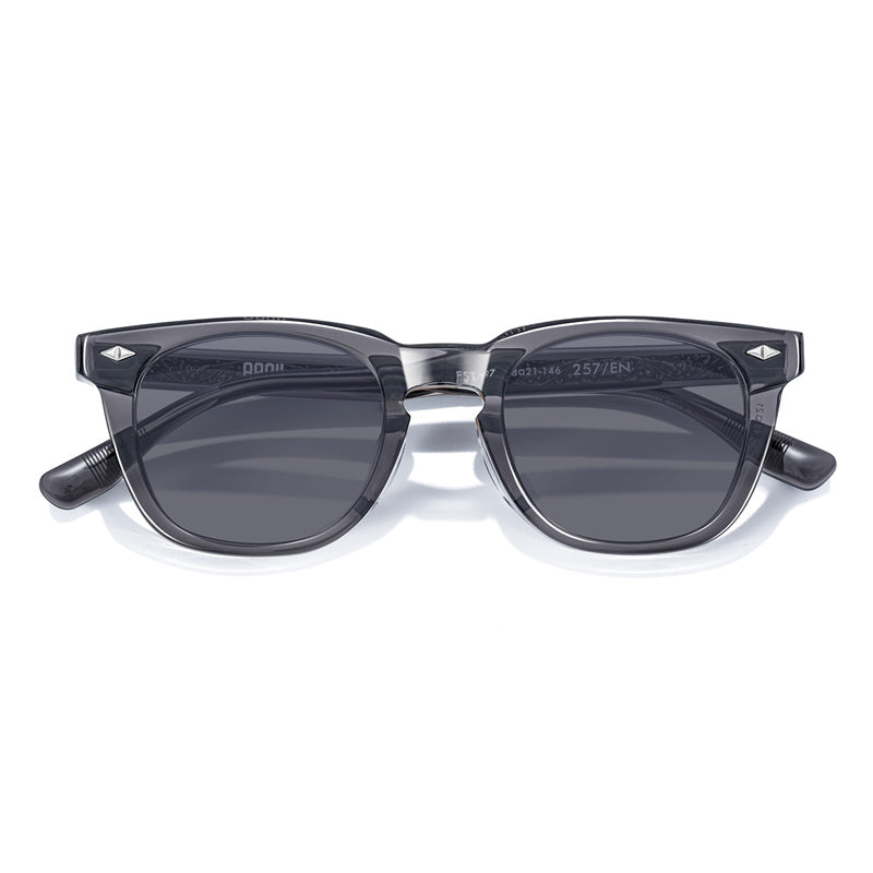 Handmade Vintage Plate Transparent Tea Square Frame Sunglasses