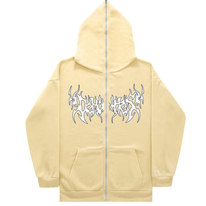 Personalized All-matching Loose Casual Zipper Hoodie