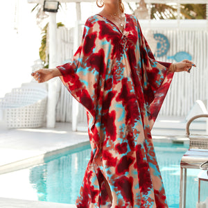 European And American Women's Seaside Vacation Robe Beach Dress Long Skirt
