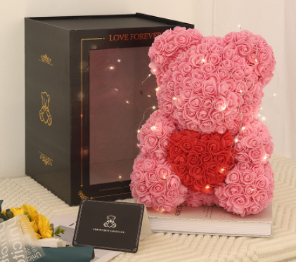 Rose Teddy Bear Eternal Flower PE Foam
