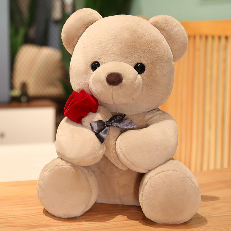 23-45cm New Lovely Hug Roses Teddy Bear Plush Pillow Stuffed Soft