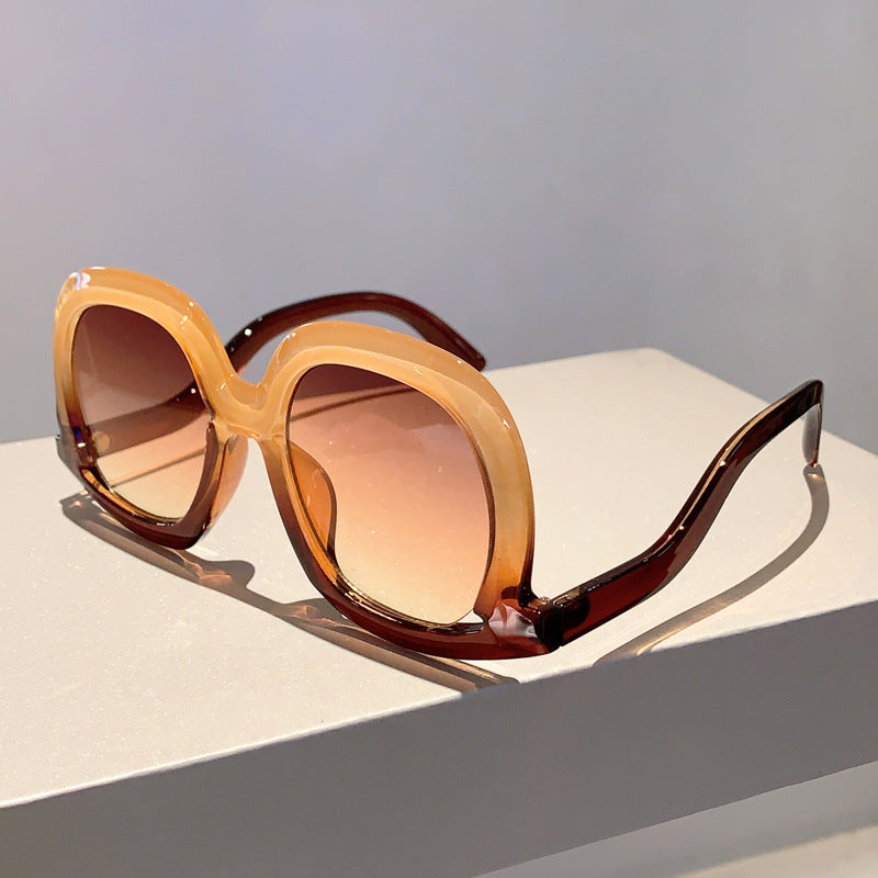 Vintage With Large Rims UV Protection Sun-resistant Sunglasses