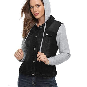 Women's Fashion Color Contrast Coat