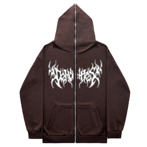 Personalized All-matching Loose Casual Zipper Hoodie