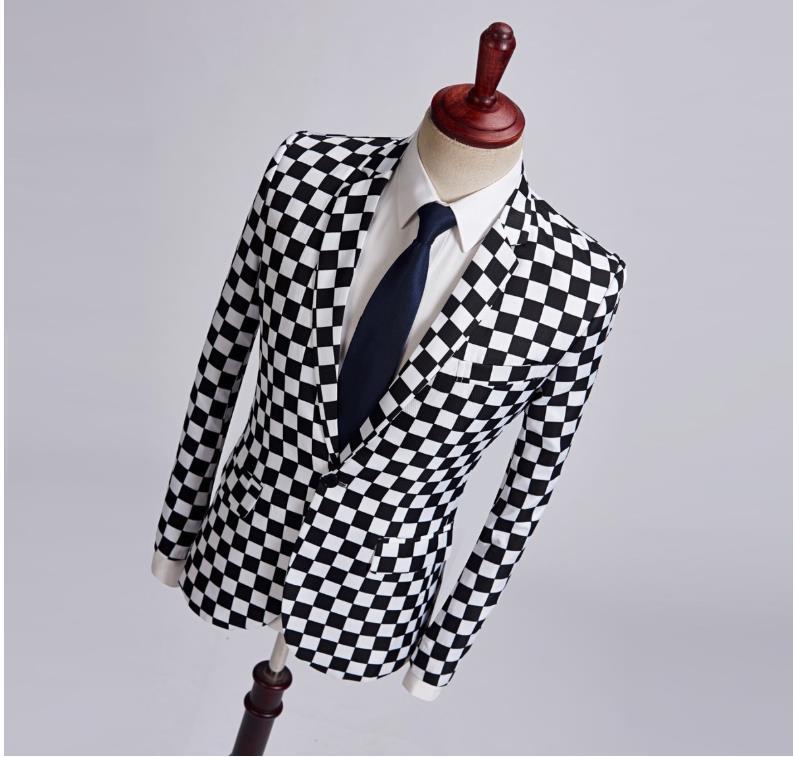 Fashion Fashion Printing Coat Single Row One Button Suit