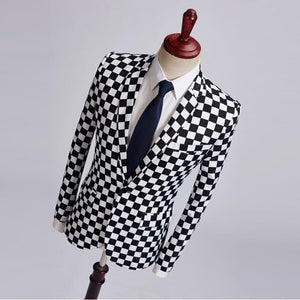 Fashion Fashion Printing Coat Single Row One Button Suit