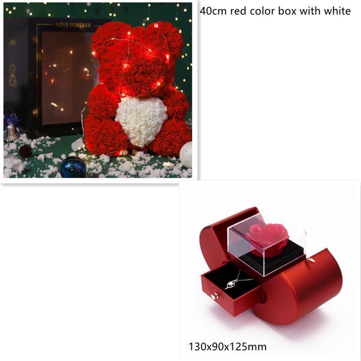 Rose Teddy Bear Eternal Flower PE Foam