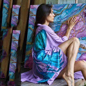 Printed Blouse Women's Swimsuit Outside Women's