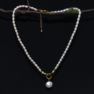 4-5mm Freshwater Beige Pearl Necklace