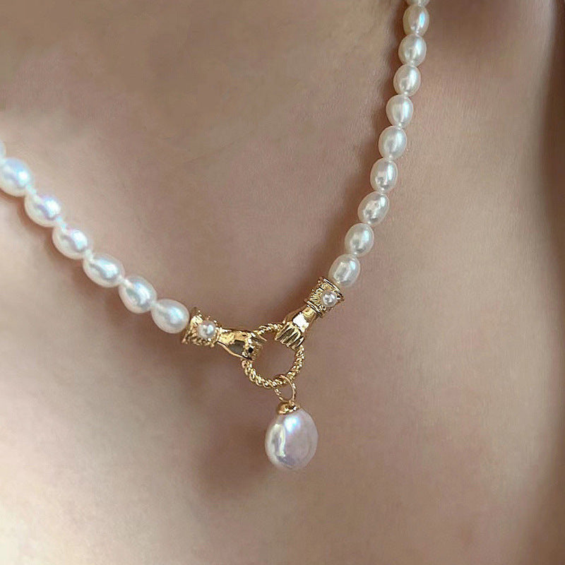 4-5mm Freshwater Beige Pearl Necklace