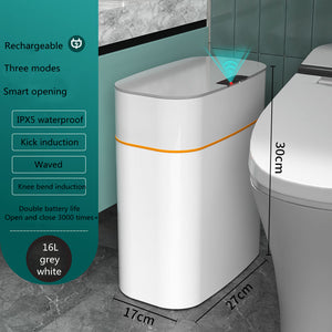 Smart Box Trash Can With Lid Storage