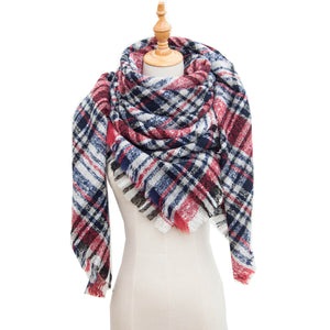 Shawl Scarf Autumn And Winter Large Plaid Triangle