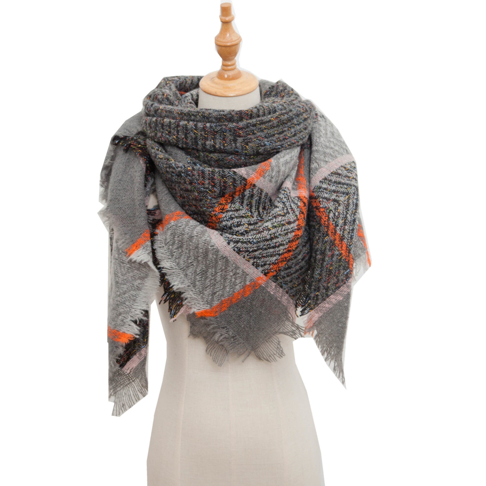 Shawl Scarf Autumn And Winter Large Plaid Triangle