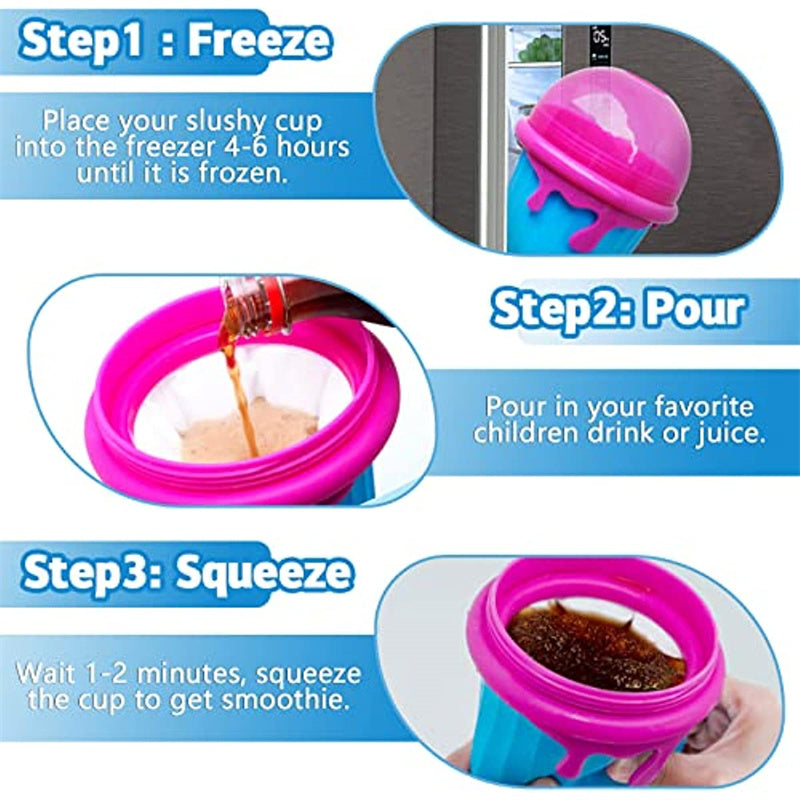 500ml Large Capacity Slushy Cup Summer Squeeze Juice Water Bottle