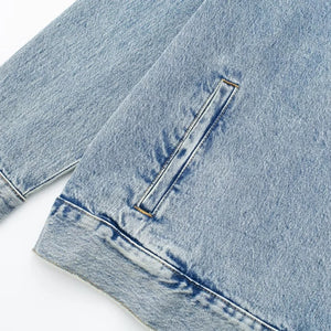Versatile Casual Hooded Denim Hoodie