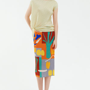 Women's Summer Printed Pleated Skirt