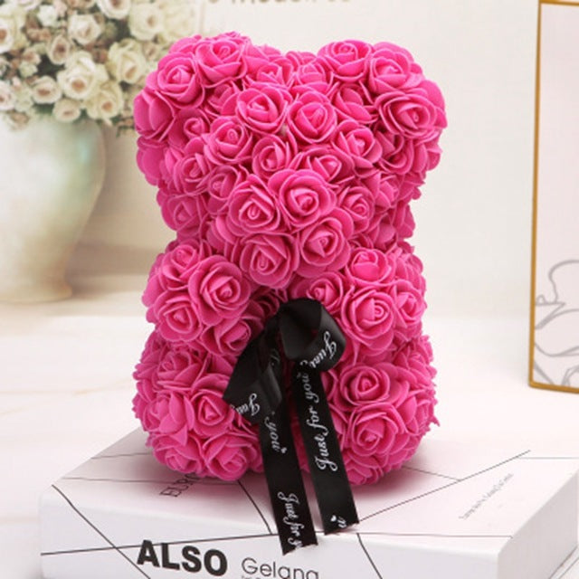 Rose Teddy Bear Eternal Flower PE Foam