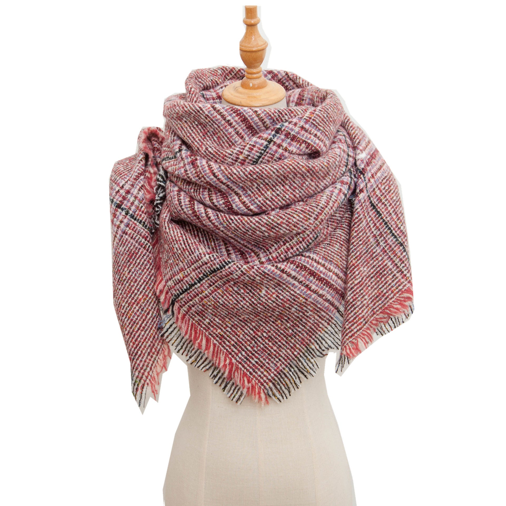 Shawl Scarf Autumn And Winter Large Plaid Triangle