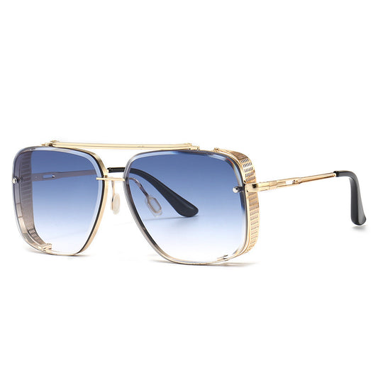 Fashion Metal Trimming Sun-resistant Sunglasses