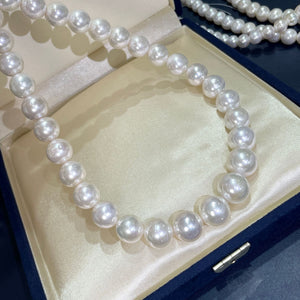 Freshwater Pearl Necklace Extremely Strong Light Nearly Perfect Circle