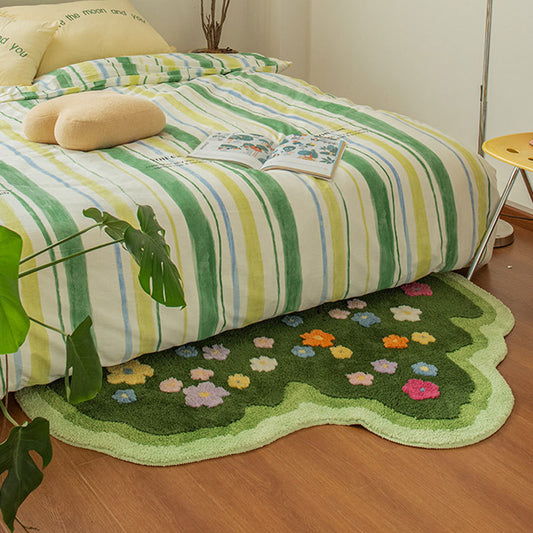 Carpet Plants Flower Bedroom Rug