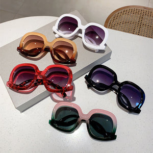 Vintage With Large Rims UV Protection Sun-resistant Sunglasses