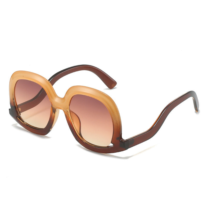 Vintage With Large Rims UV Protection Sun-resistant Sunglasses