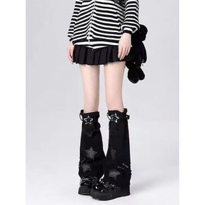 Embroidery Pentagram Female Mid-calf Length Loose Socks